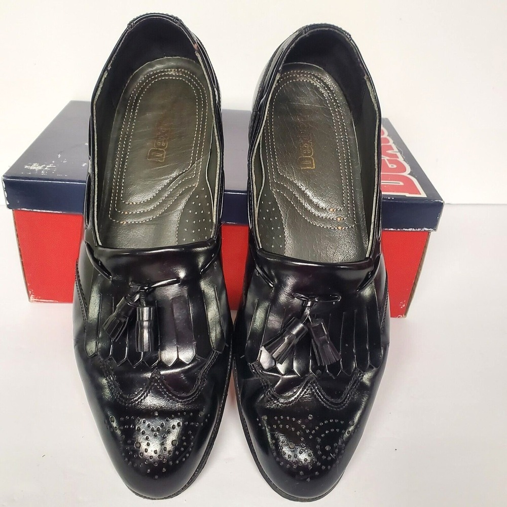 Dexter Royale Men's Shoes Loafers SZ 11 M Black Tassel Slipon Leather Upper&Sole